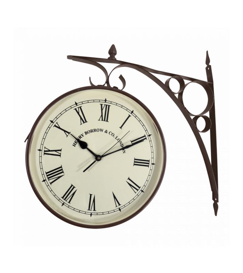 Retro Stationsklok klein 21x7 cm